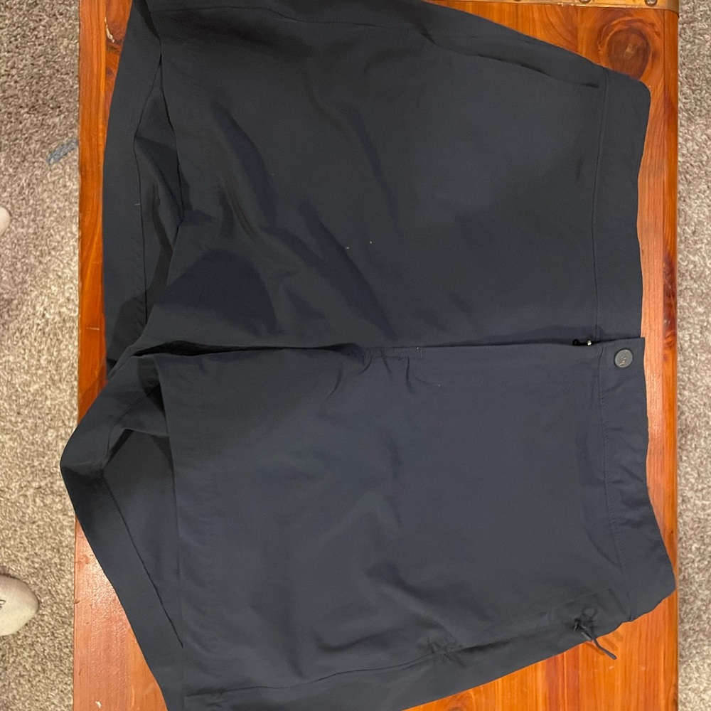 Black Athletic Shorts with Smooth Fabric